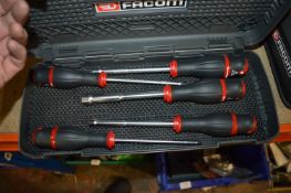 Facom Toolbox Containing Metric Nut Spinners 4mm, 6mm, 8mm, 10mm, and 13mm