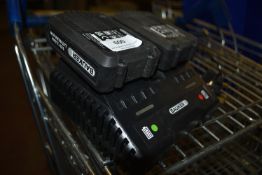 *Bauker Double Battery Charger with Two 2ah Batteries