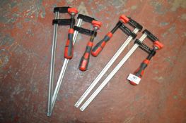 Four 300x50mm Clamps