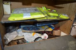 Wooden Box Containing HI-Vis, Tolls, etc.
