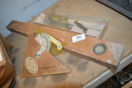 Spirit Level and Adjustable Set Squares