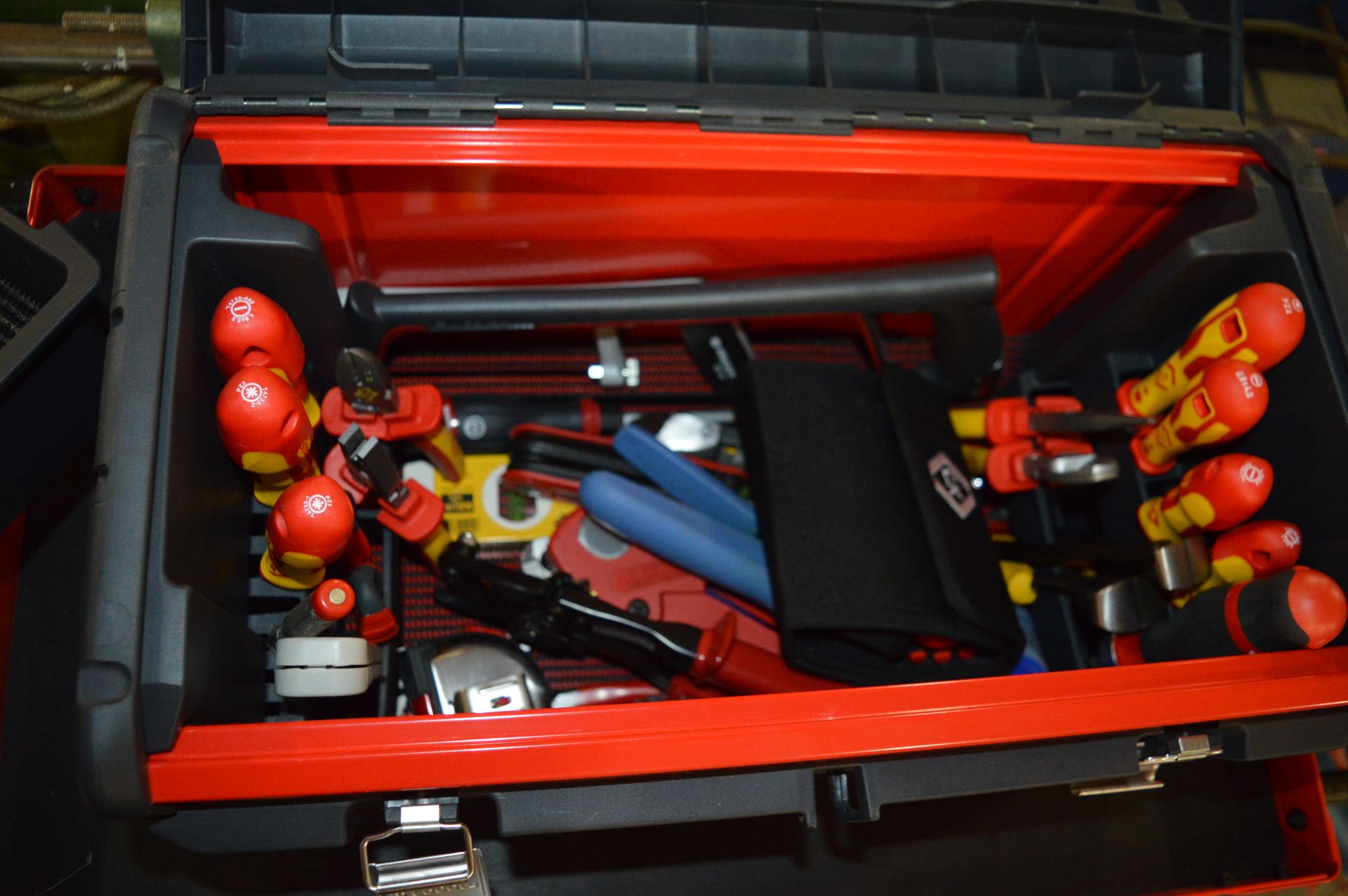 Facom Toolbox Containing Assorted Electricians and Other Tools