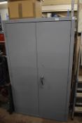 *5ft Metal Storage Cabinet with Two Shelves