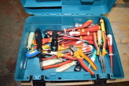 Makita Toolbox Containing Assorted Screwdriver