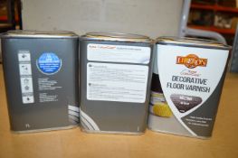 3x 1L of Liberon Decorative Floor Varnish “Melting Metallic”
