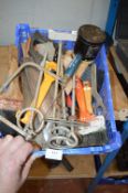 Mixed Lot Including Saws, Paint Brush, etc.