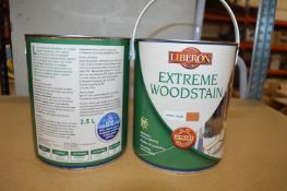 2x 2.5L of Liberon Extreme Wood Stain “Spanish Cedar”