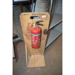2kg Powder Fire Extinguisher on Wood Stand