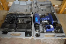 Fern with Two Batteries and Charger, and a Hilka Drill with Battery and Charger