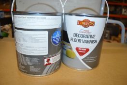2x 2.5L of Liberon Decorative Floor Varnish “Red Fusion”