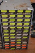 *48 Drawer Storage Cabinet and Contents