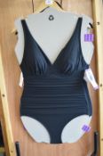 *DKNY Black One-Piece Swimsuit Size: 14