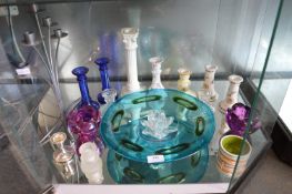 Contents of Shelf to Include Assorted Decorative Glass and Porcelain Items