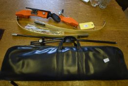 Hoyt Pro Medalist T/D is a classic, mid‑1970s to mid‑80s take‑down recurve bow, with Arten Sight,