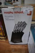 Morphy Richard Accents Black 5pc Knife Block Set