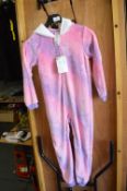 Youth’s Unicorn Hooded Fleece Sleeper Size: 7-8 years