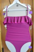 *DKNY Purple One-Piece Swimsuit Size: 14