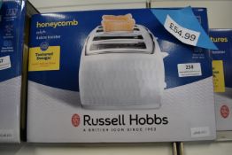 *Russel Hobbs Honeycomb White Four Salice Toaster