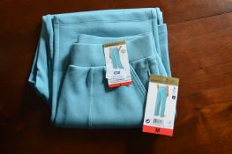 *Mondetta Light Blue Active Ribbed Wide Leg Pants Size: M