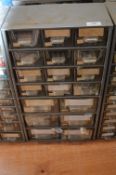 *18 Drawer Storage Cabinet and Contents