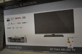 *Mitchell & Brown 43” FHD LED Smart TV JB-43QLED1811