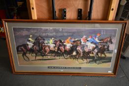Print depecting Horse Racing by Sir Alfred Munnings