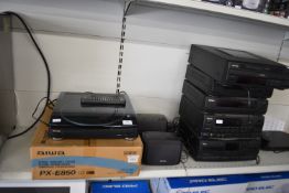 Aiwa Stacker Stereo HiFi System Comprising Turntable, CD Player, Twin Cassette Deck, Amplifier,