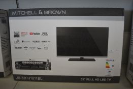*Mitchell & Brown 32” FHD Smart TV JB-32FH1811BL