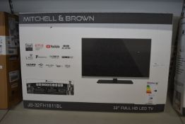 *Mitchell & Brown 32” FHD Smart TV JB-32FH1811BL