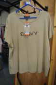 *DKNY Jeans Beige Short Sleeve Top Size: XXL