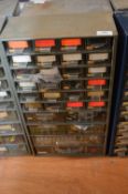 *30 Drawer Storage Cabinet and Contents