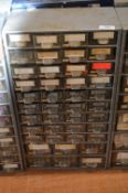 *42 Drawer Storage Cabinet and Contents