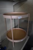 *Pink two tier round side table
