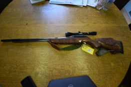 BSA .22 Serial Number RH18725 Air Rifle with Burr Walnut Monte Carlo Style Stock, Recoil Pad and