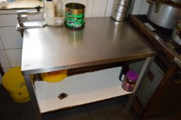 *Stainless Steel Preparation Table with Commercial Can Opener