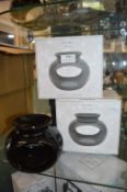 *2x Desire Aroma Black Design Wax Melt & Oil Warmers