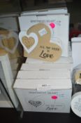 *10x Sentimental Heart All You Need is Love Wall Plaques