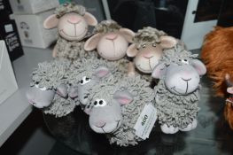 *7x Woolly Sheep Shelf Ornaments