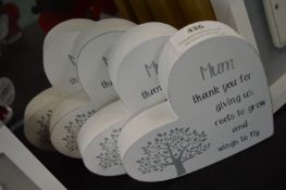 *4x Thank You Mum Heart Signs