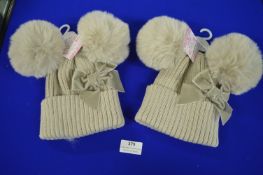 *2x Infant Bobble Hats