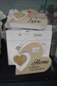 *5x Sentimental Love Hearts Wall Plaques