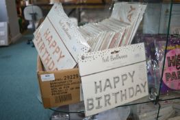 *20x Happy Birthday Foil Balloons