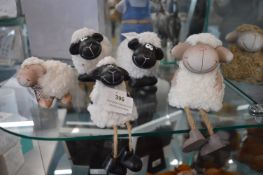 *5x Assorted Woolly Sheep Shelf Ornaments