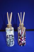 *2x Small Glass Reed Diffuser Holders