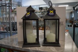 *2x Eternal Flame Black LED Lanterns