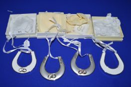 *4x Lucky Wedding Horseshoe