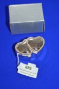 *Equilibrium White Metal Love Heart Twin Wedding Ring Box