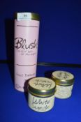 *2x Scented Candle Gift Tins, and a 1x Tube of Lily Flame Reed Diffuser