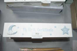*Baby Boy Birth Certificate Box