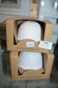 *2x Nordic Lights Winter Wonderland Porcelain Candle Shades